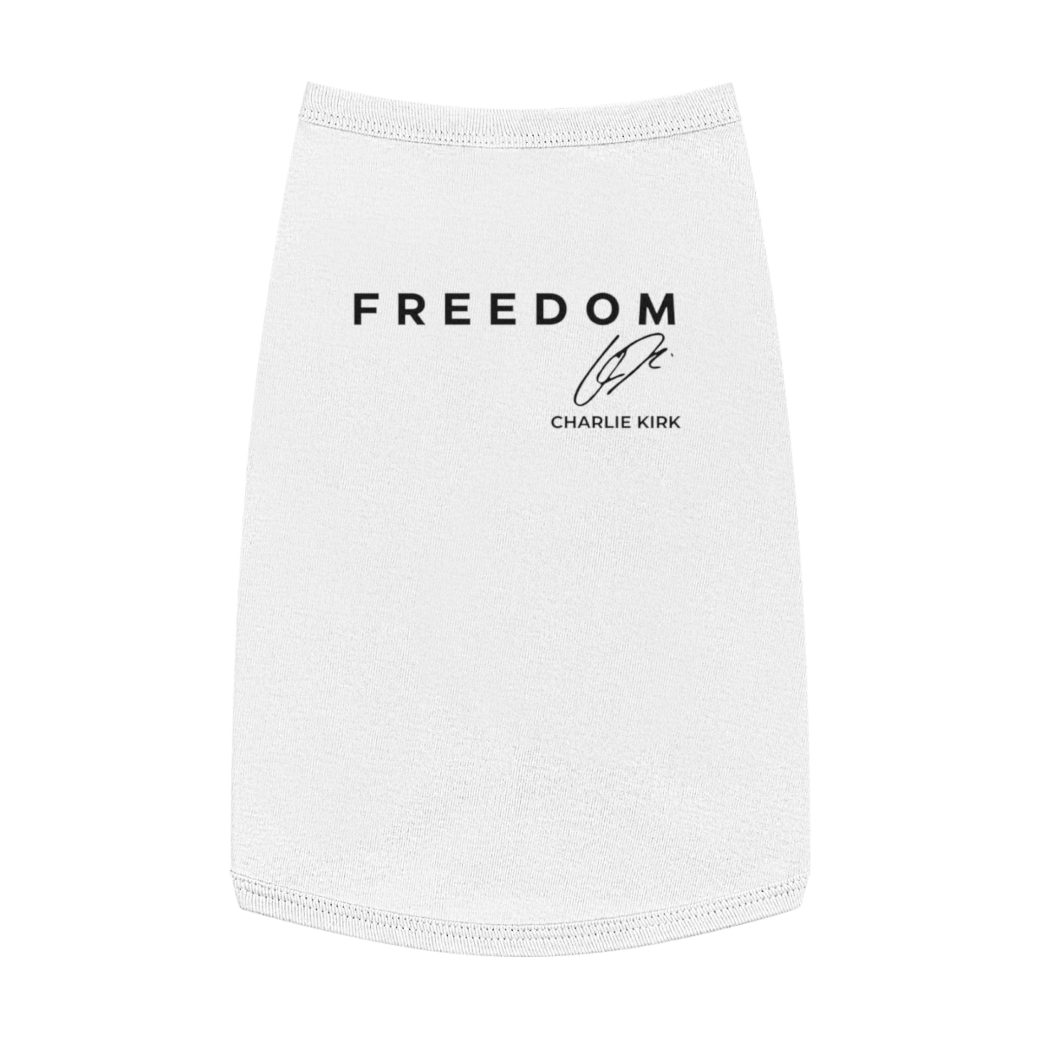 Charlie Kirk 'FREEDOM' Memorial Dog Shirt