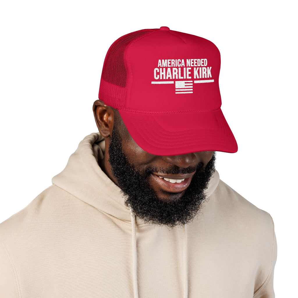 Embroidered Trucker Hat America Needed Charlie Kirk