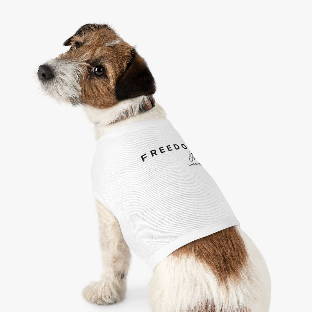 Charlie Kirk 'FREEDOM' Memorial Dog Shirt