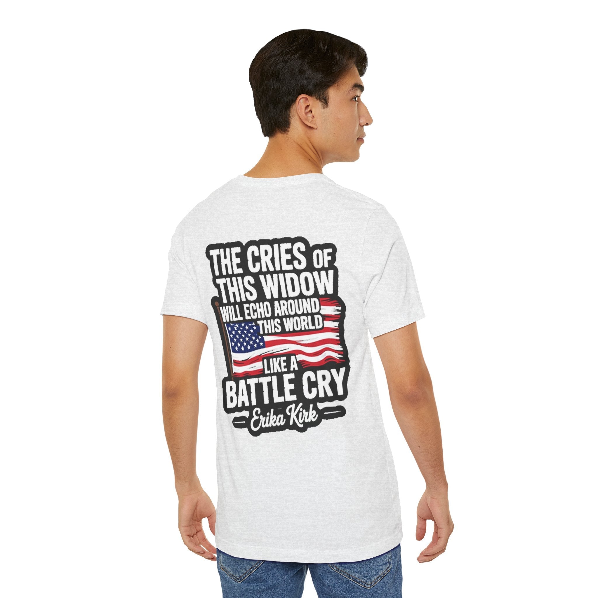 'Echoing Her Battle Cry' Erika Kirk Back Tee