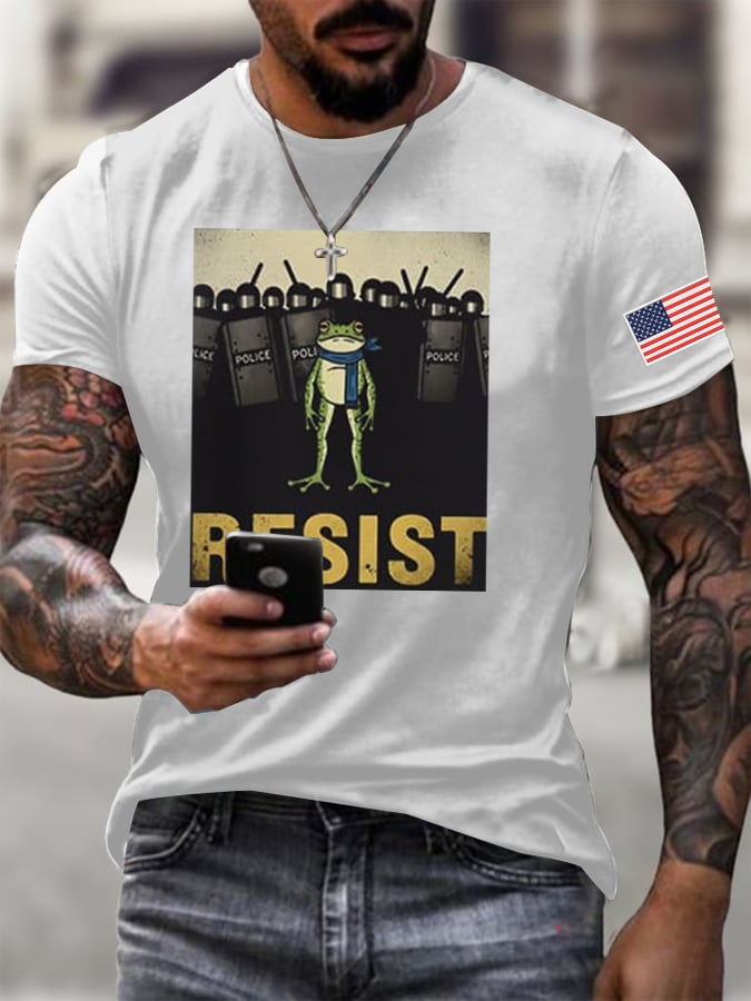 Men's Portland Frog Print T-Shirt