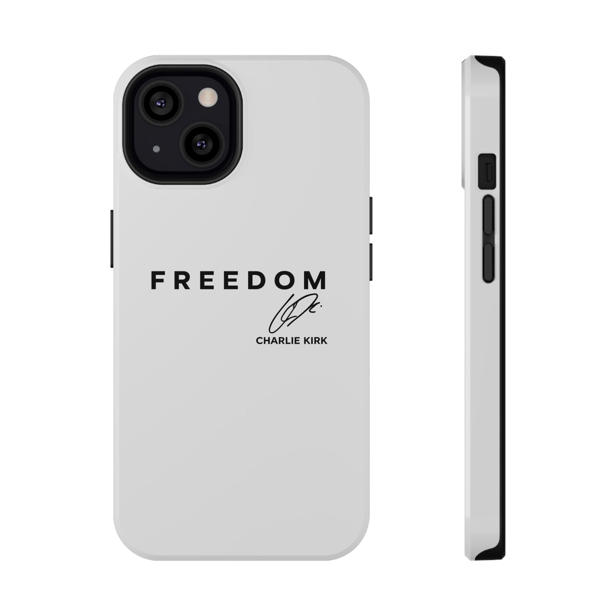 FREEDOM Phone Case - Charlie Kirk Signature Impact-Resistant