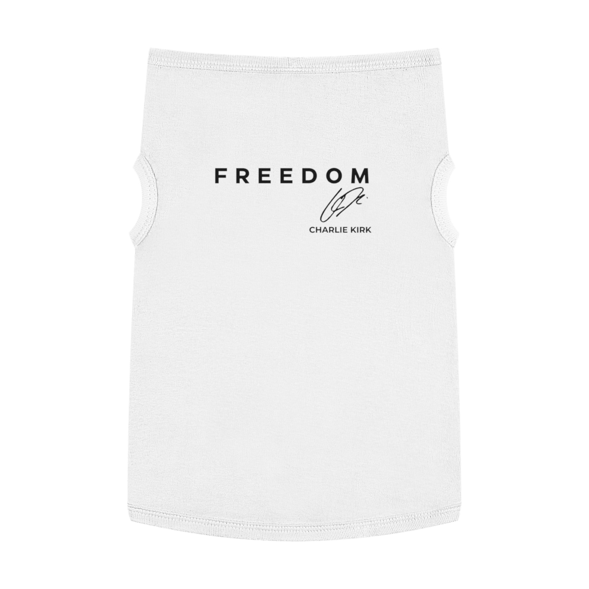 Charlie Kirk 'FREEDOM' Memorial Dog Shirt