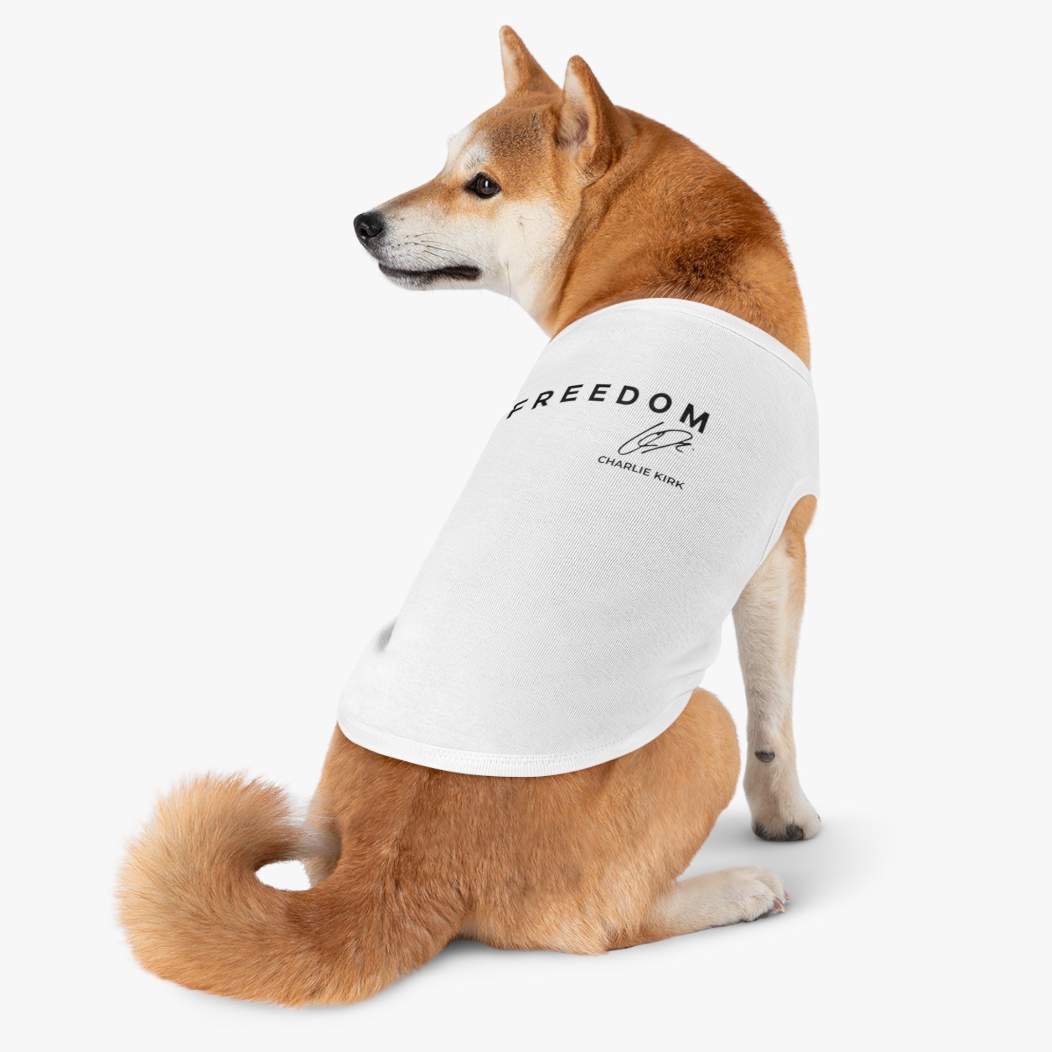 Charlie Kirk 'FREEDOM' Memorial Dog Shirt