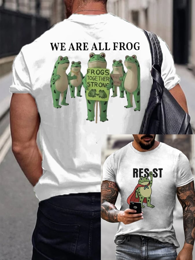 Men's Fdt print short-sleeved T-shirt