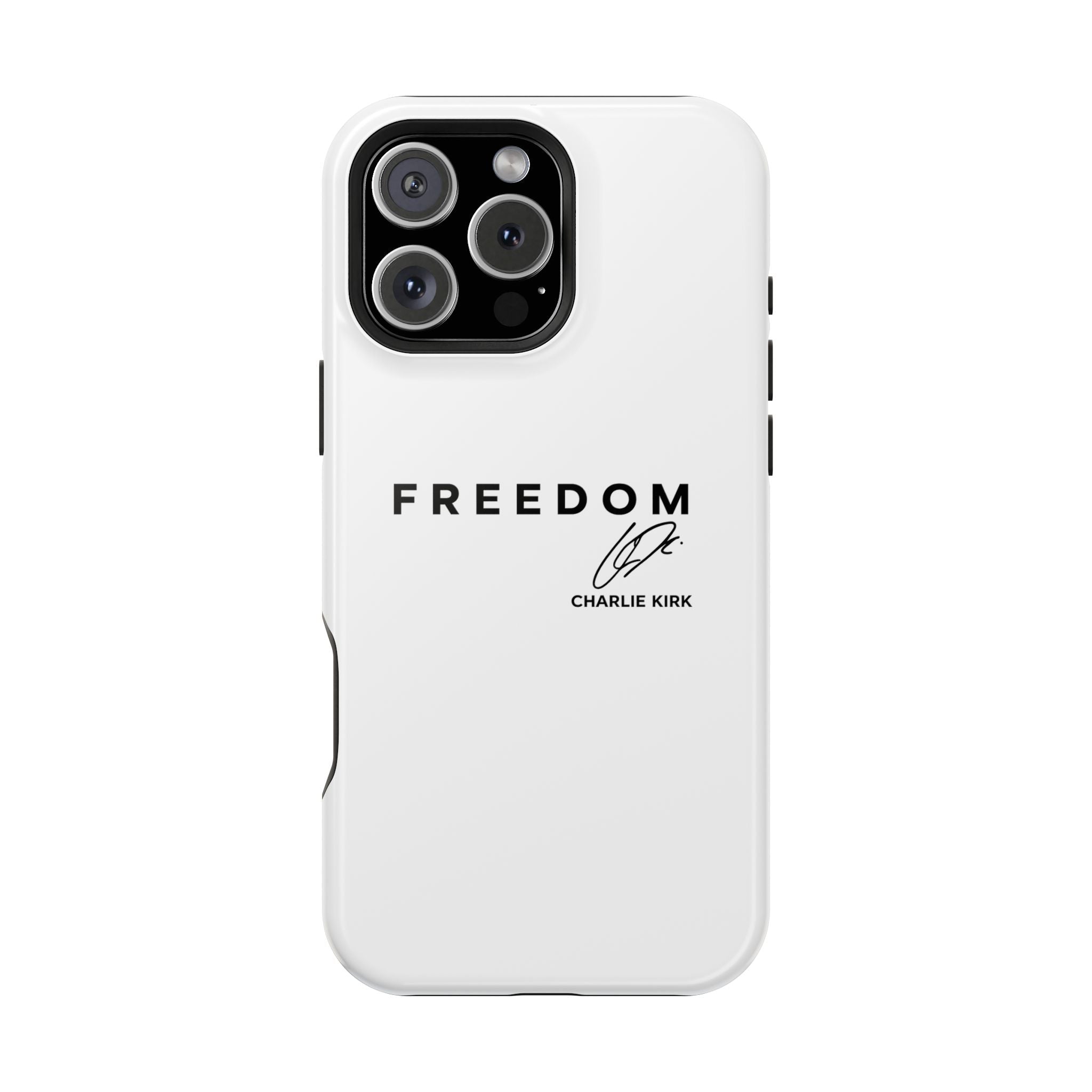 FREEDOM Phone Case - Charlie Kirk Signature Impact-Resistant