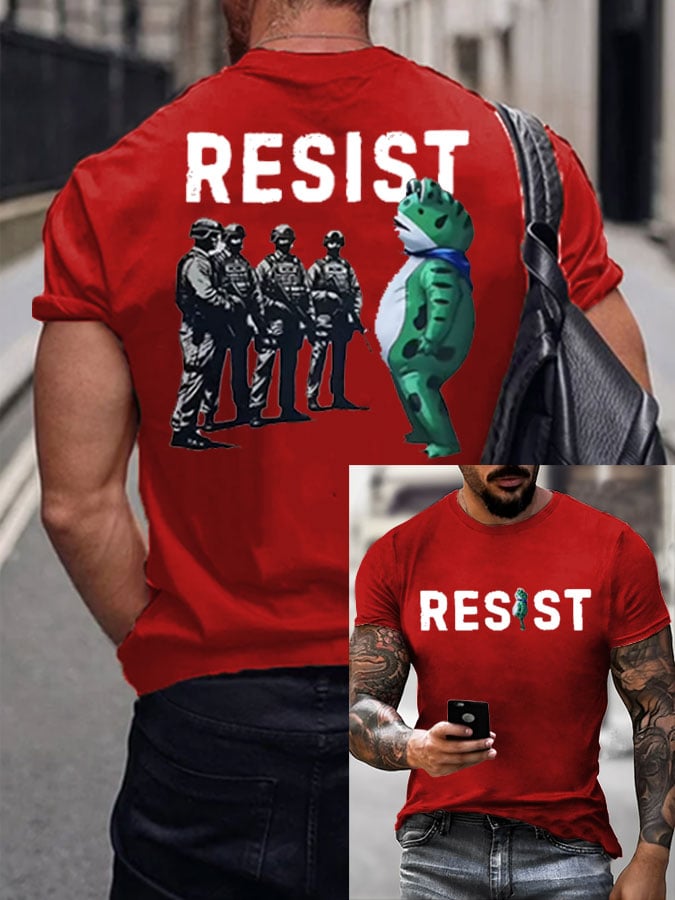 Men's Fdt print short-sleeved T-shirt