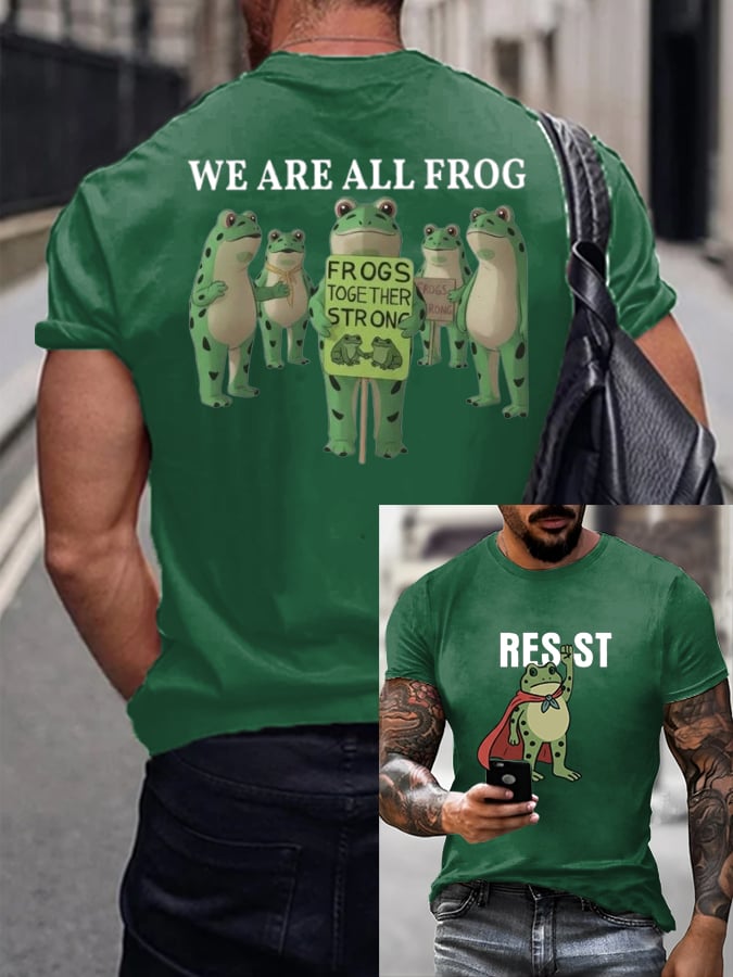 Men's Fdt print short-sleeved T-shirt