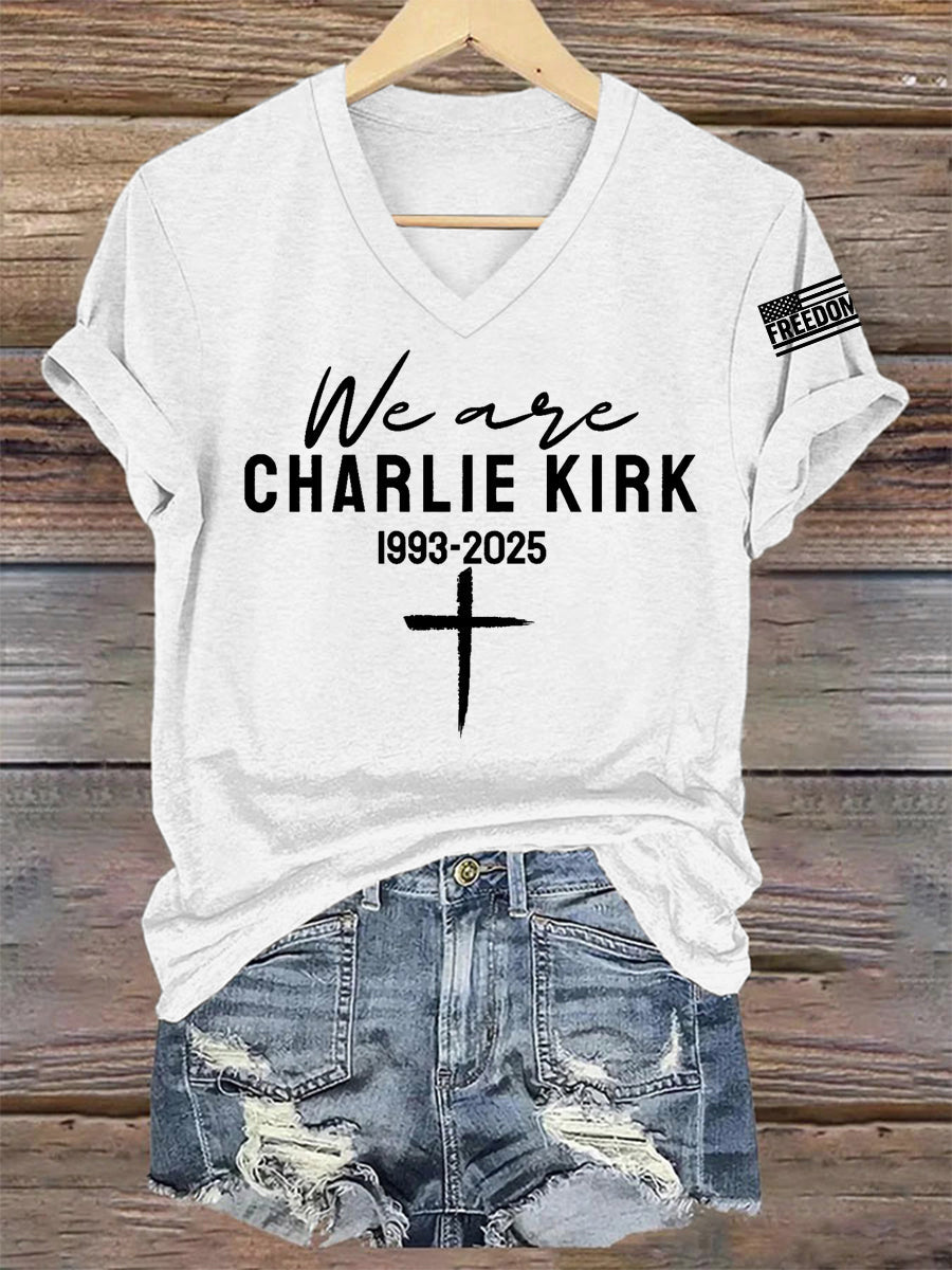 Women's We Are All Charlie Kirk Now! R.I.P Charlie Kirk Tee