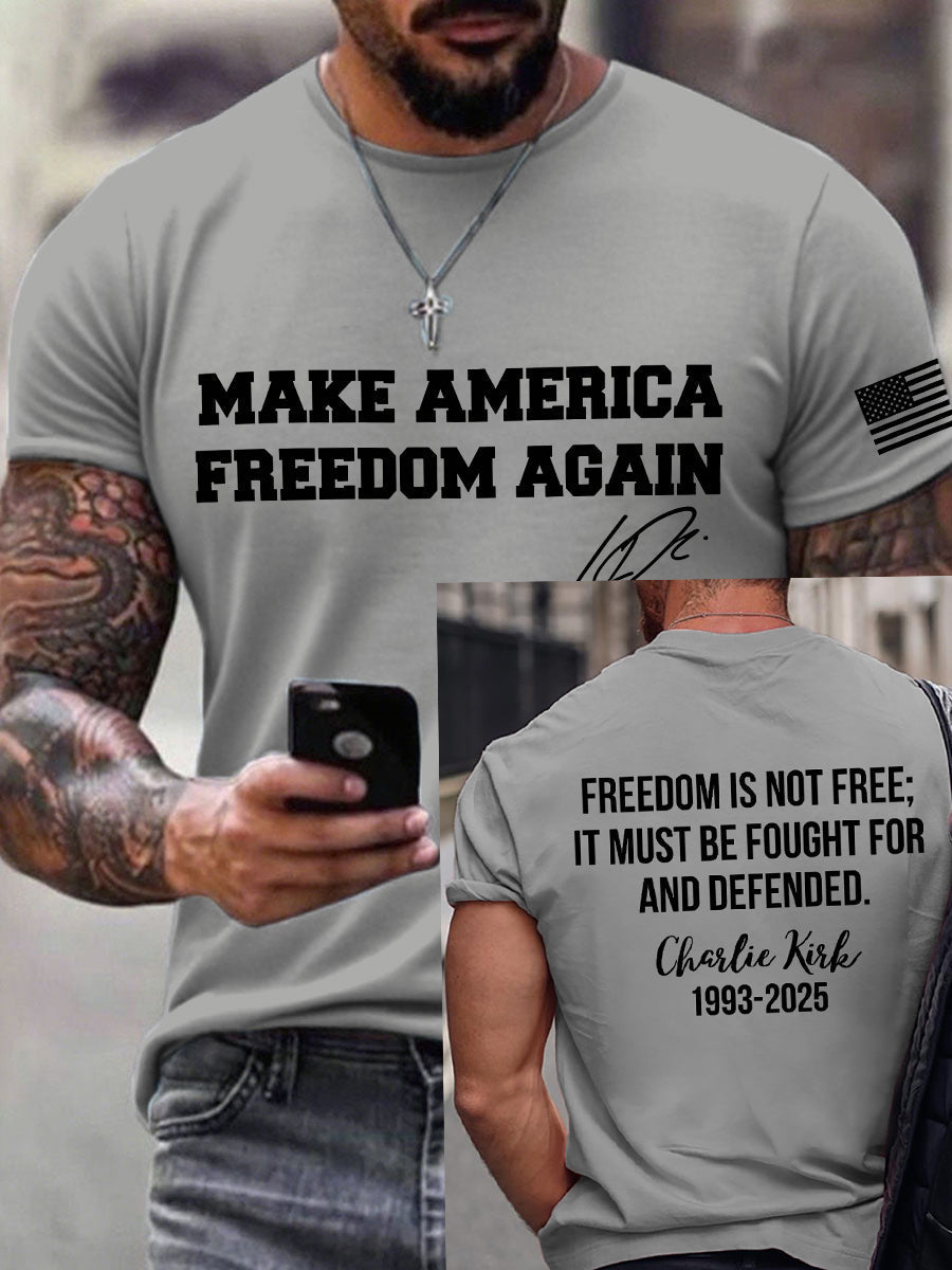 Men's make america freedom again T-shirt