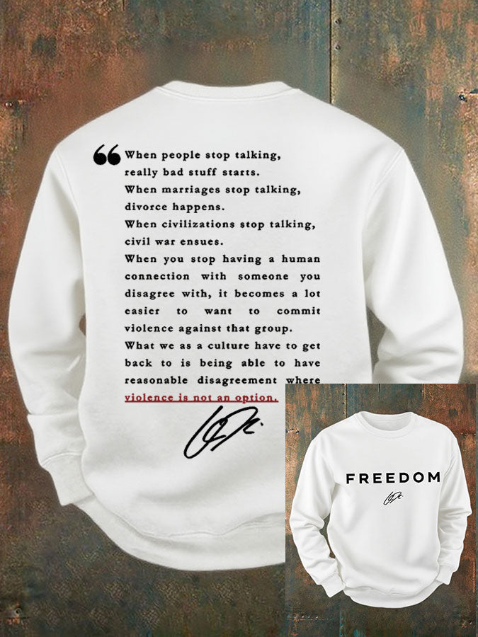 Men's Freedom Patriot Printed Sweatshirt