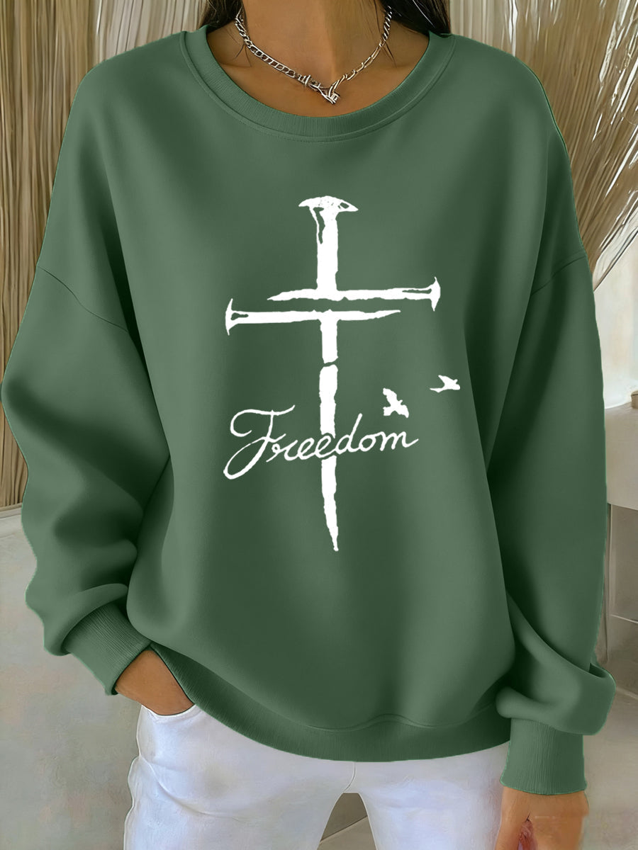 Women's Freedom Cross Faith Sweatshirt