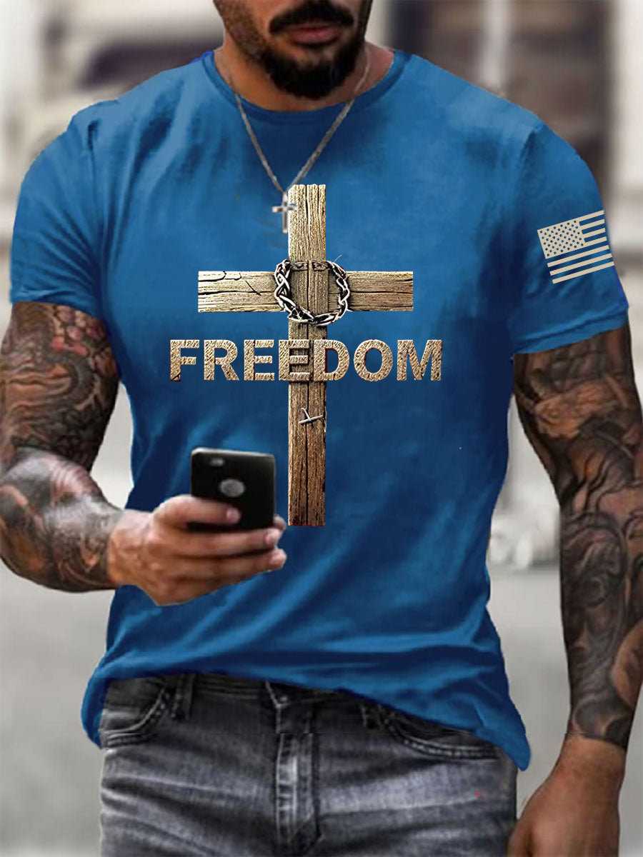 Men's Freedom Cross Short-sleeved T-shirt
