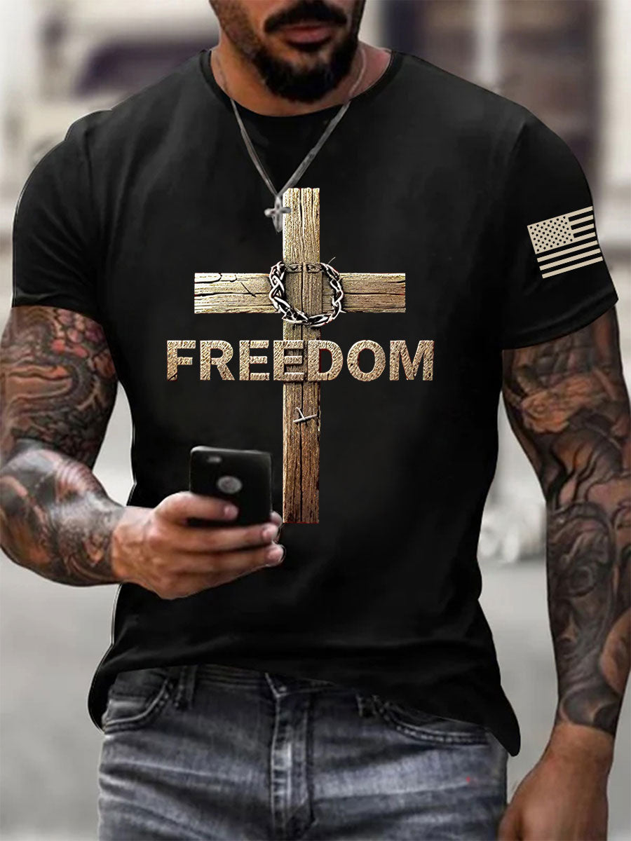 Men's Freedom Cross Short-sleeved T-shirt